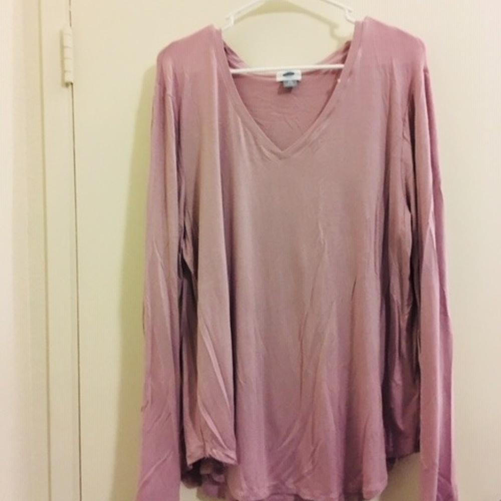old navy blush pink long sleeve tee Sz 2X